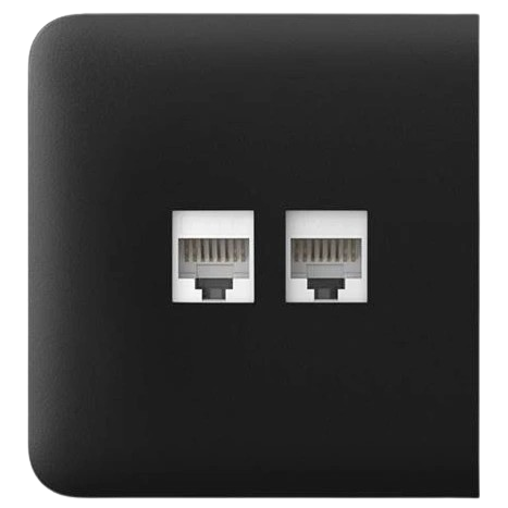 Фронтальна панель Ajax SideCover LAN до 1 Гбіт/с CAT.5e та CAT.6 для 4K Black (31022277)