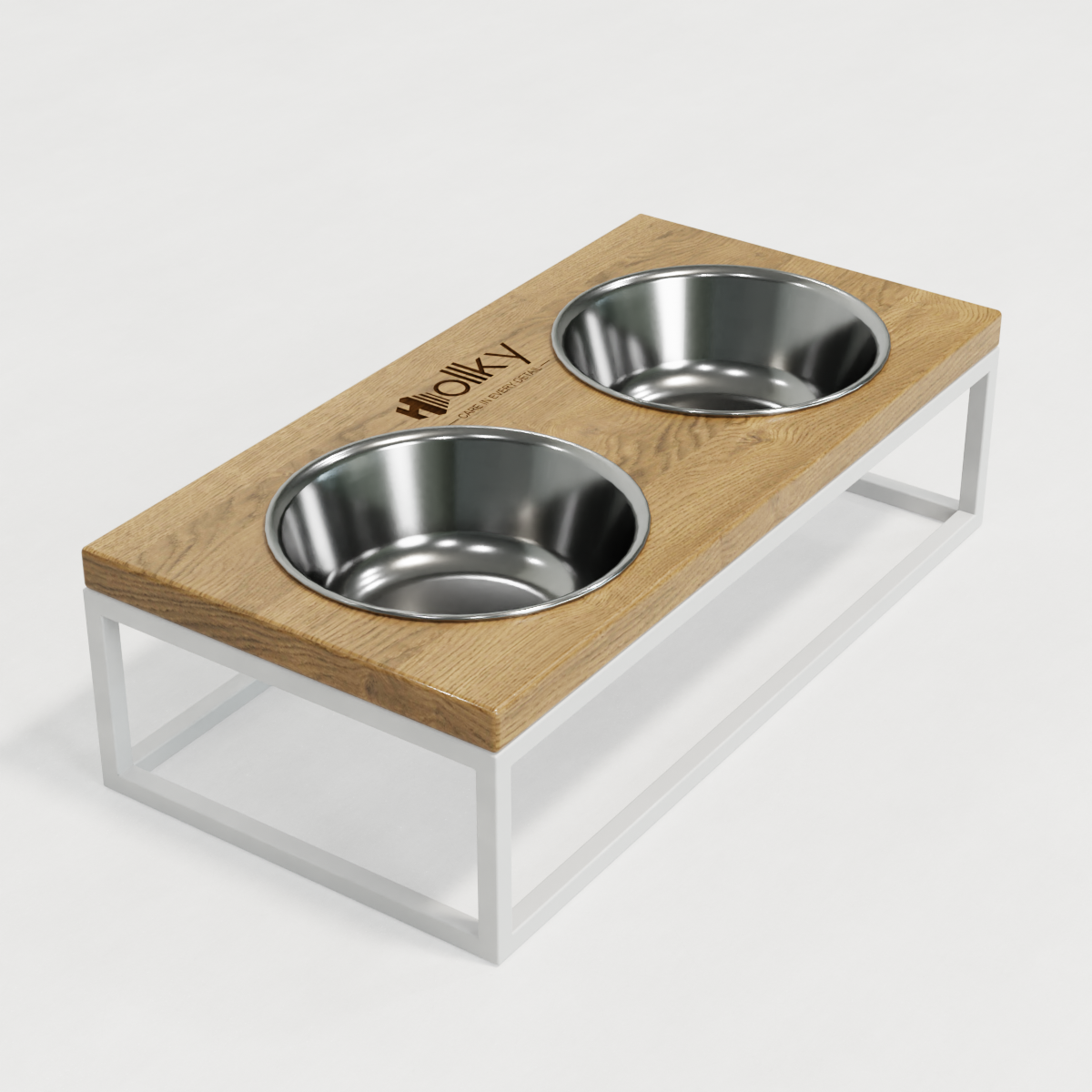 Миски на подставке для средних собак и больших котов Hollky Base M 2х0,95 л (BM-422110-WHNT) - фото 6 Миски на подставке для средних собак и больших котов Hollky Base M 2х0,95 л (BM-422110-WHNT) - фото 6