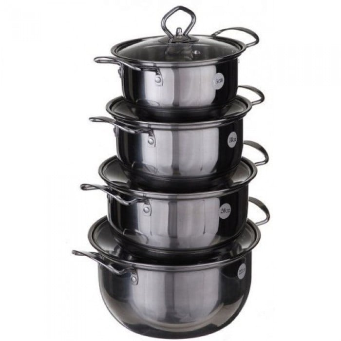 Набір каструль з кришками A-Plus 2062, 4 предмета