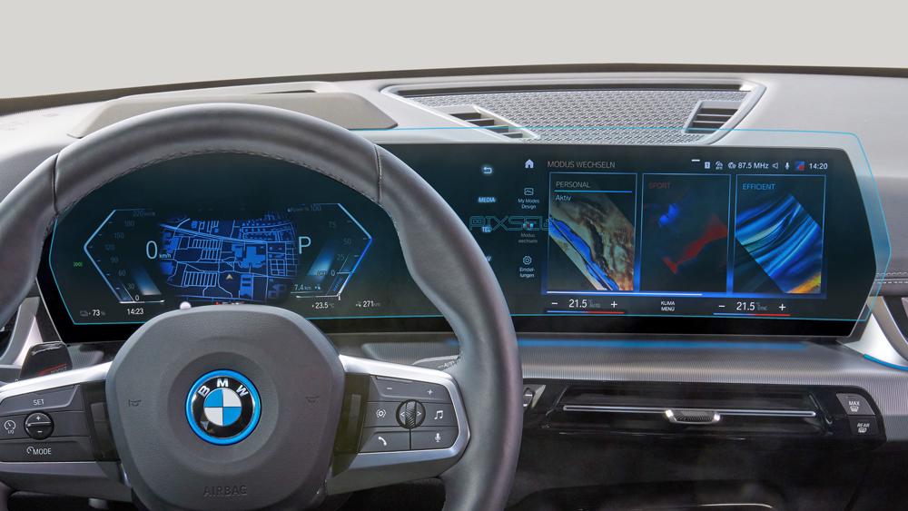 Защитное стекло Pixsel гибридное матовое на панель приборов BMW iX1-26,2" 2022-U11