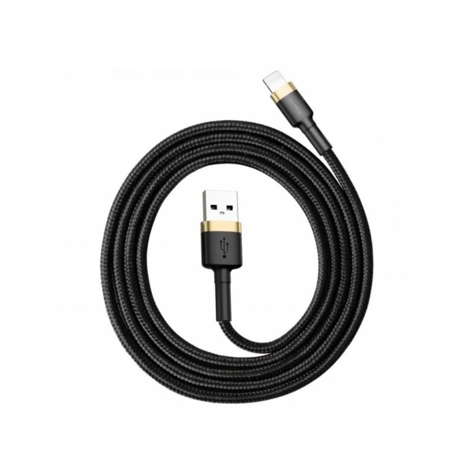 Кабель Baseus Cafule Lightning 2,4A 1 м Gold/black - фото 5 Кабель Baseus Cafule Lightning 2,4A 1 м Gold/black - фото 5