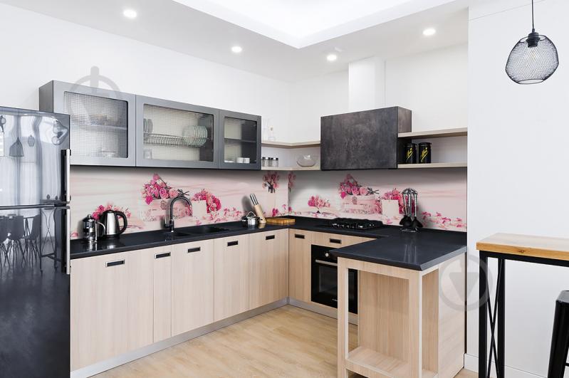 Скинали на кухню Zatarga «Пелюстки» 600х2500 мм вінілова 3Д наклейка кухонний фартух самоклеюча Z180673