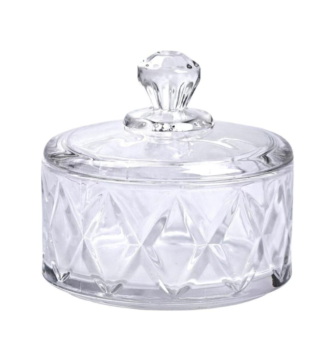 Цукерниця Yiwu HP-YH-20 скляна з кришкою 10,5х10 см Прозорий (19209493)
