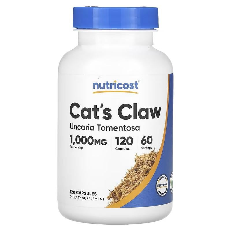 Добавка кошачий коготь Nutricost Cat's Claw 1,000 mg 120 capsules 500 mg