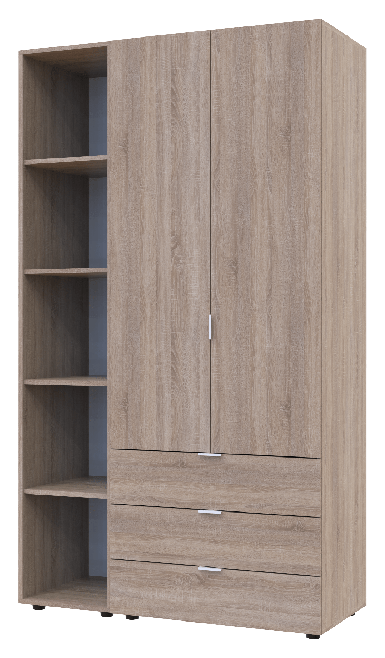 Комплект шкафов для одежды Doros Гелар 2 шт. 115,7х49,5х203,4 см Дуб Сонома (DRS-011146)