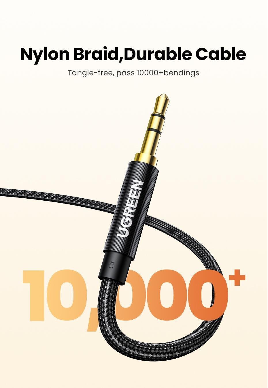 Кабель AUX Ugreen 3.5 мм 2 м Синій (10687) - фото 9