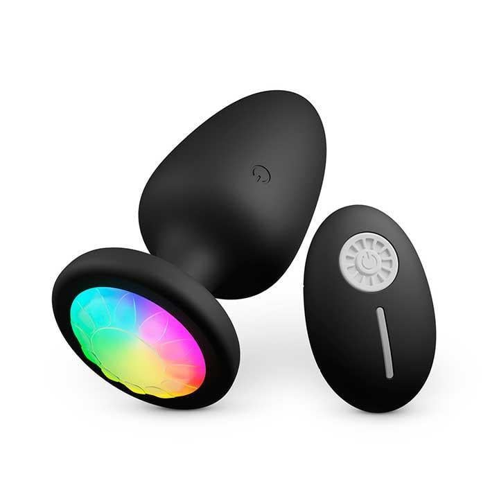 Анальная пробка с вибрацией и подсветкой 10X Light Up Rechargeable Anal Plug 9,8x4,4 см (1938470261)