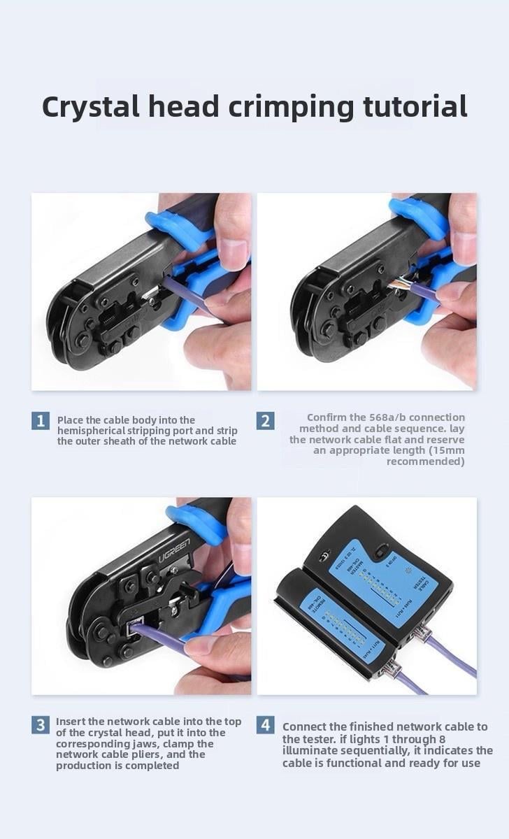 Коннектор Ugreen RJ45 Cat6a 10 гбит/с 10 шт. Серебристый (70316) - фото 3