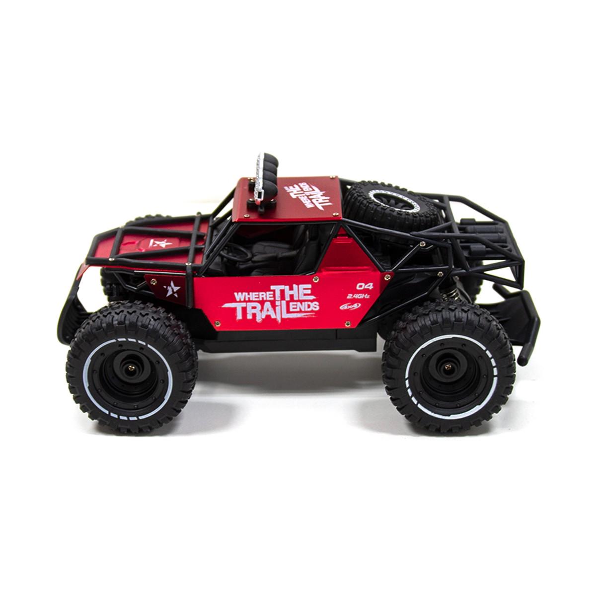 Автомобиль игрушечный на радиоуправлении OFF-ROAD CRAWLER RACE матовый металлический корпус 6 V/1:14 Красный