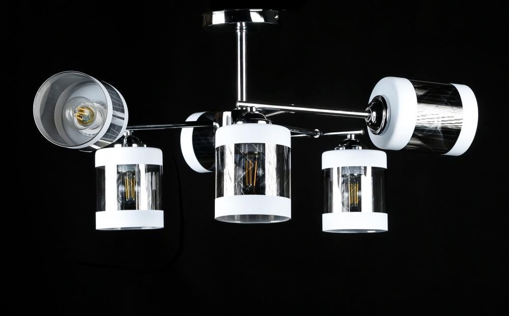 Люстра с плафонами Ray LGH60034/6 WT/SR (IR006525)