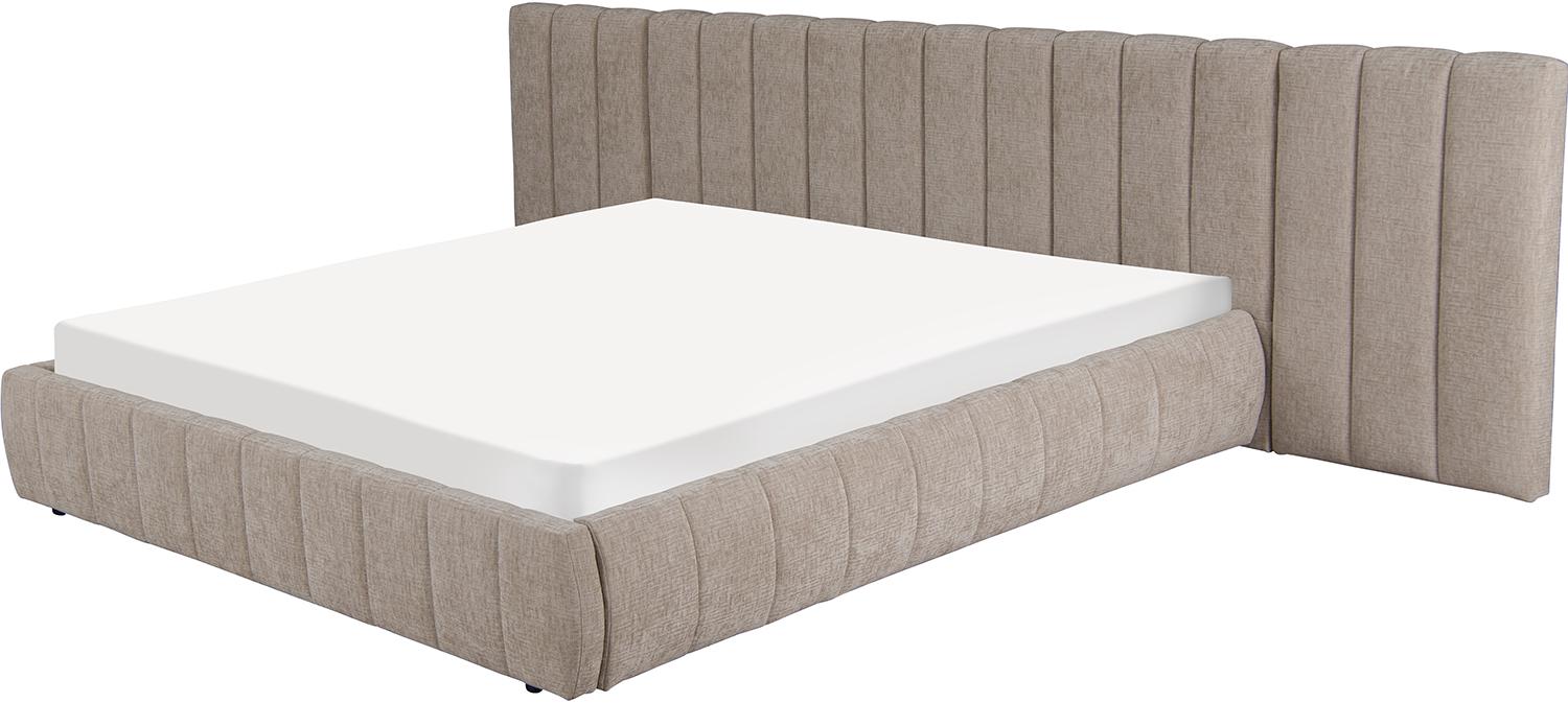 Кровать двуспальная Walluxe с подъемным механизмом 180х200 см Taupe (16051)