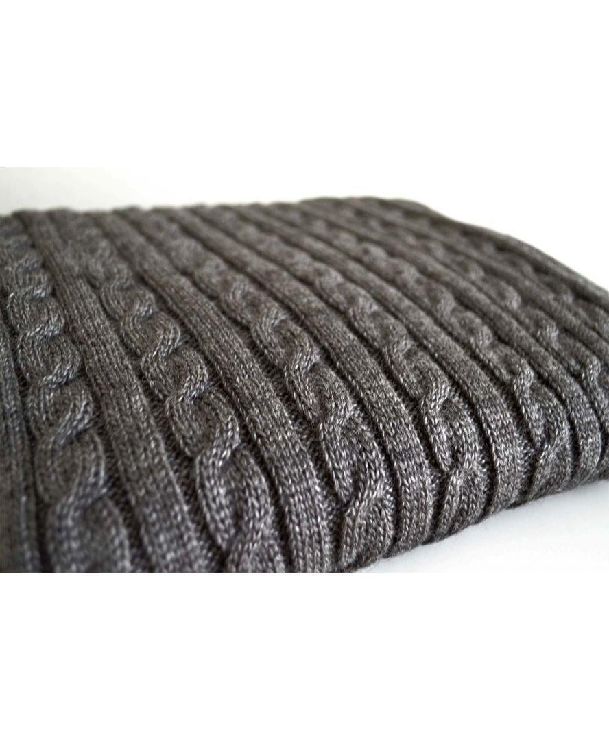 Плед SOFT косы 004 90х130 см Графит (012252) - фото 1 Плед SOFT косы 004 90х130 см Графит (012252) - фото 1