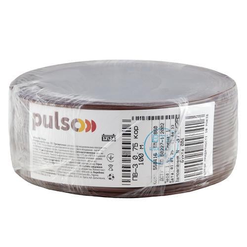 Провід гнучкий PULSO ПВ-3 0,75 кв. мм бухта 100 м Коричневий (00000065466) - фото 1 Провід гнучкий PULSO ПВ-3 0,75 кв. мм бухта 100 м Коричневий (00000065466) - фото 1