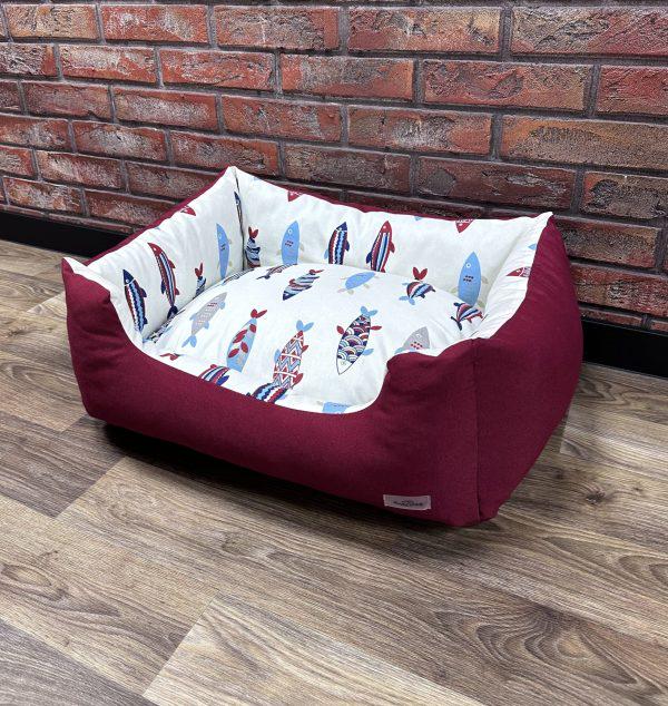 Лежак для котів та собак Comfort Home модель 2 Small fish 50х40 см