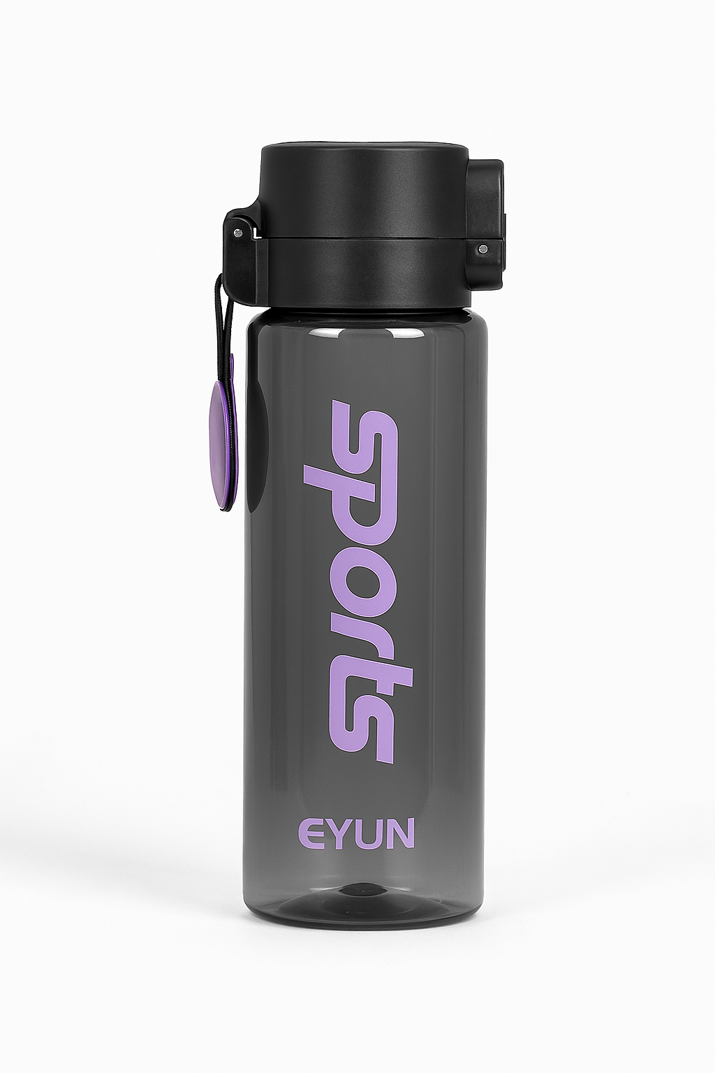 Бутылка EYUN Sports с крышкой-клапаном 780 мл Черный с фиолетовым (R29404)