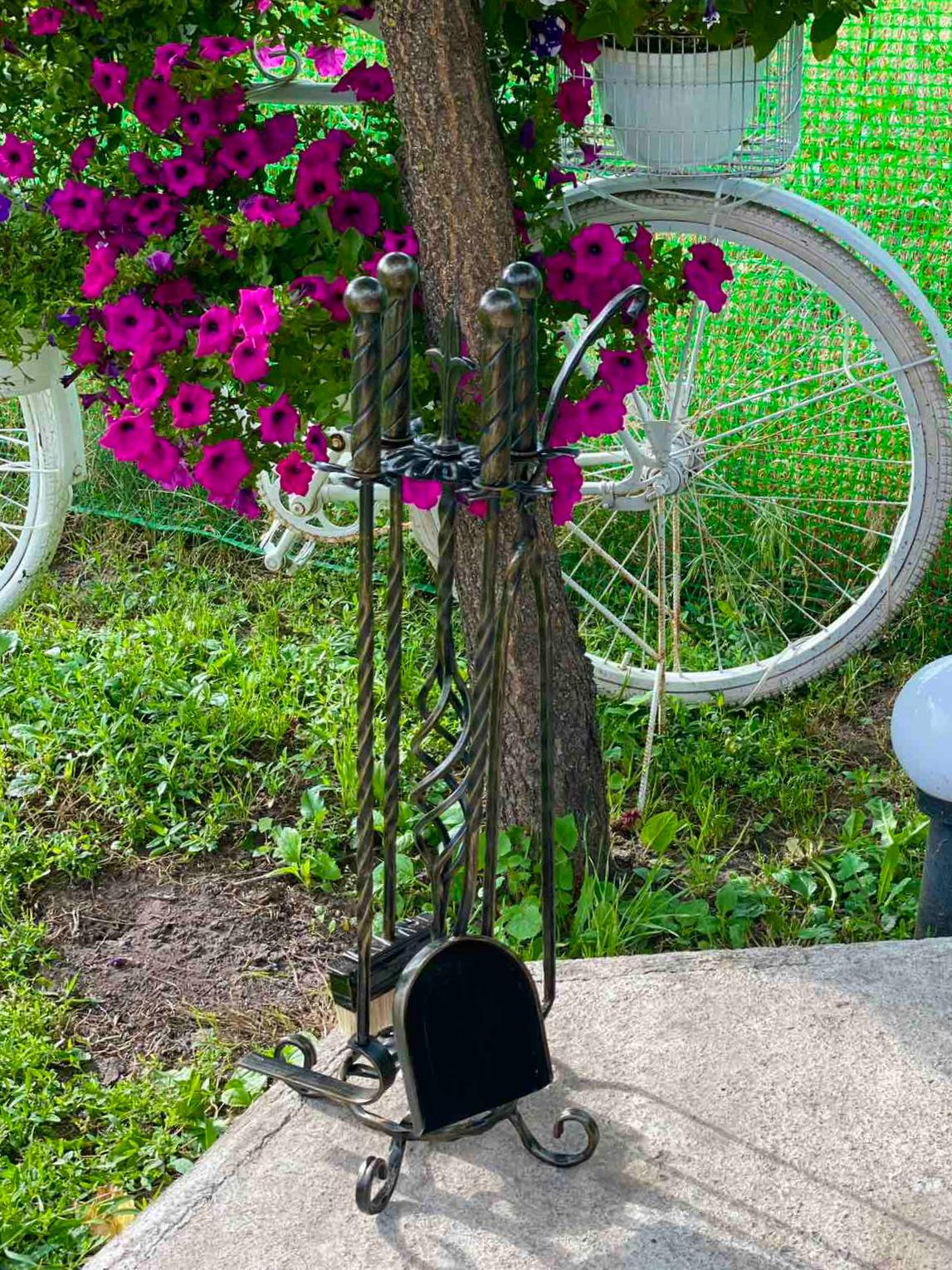 Набор каминных принадлежностей кованый (Vi_0012) - фото 5 Набор каминных принадлежностей кованый (Vi_0012) - фото 5