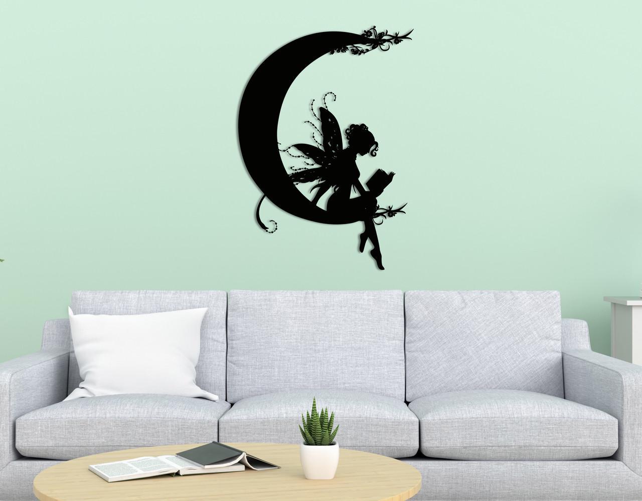 Декоративное панно на стену Upwood Decor Fairy on The Moon 60х79,8 см Black (1580038542)