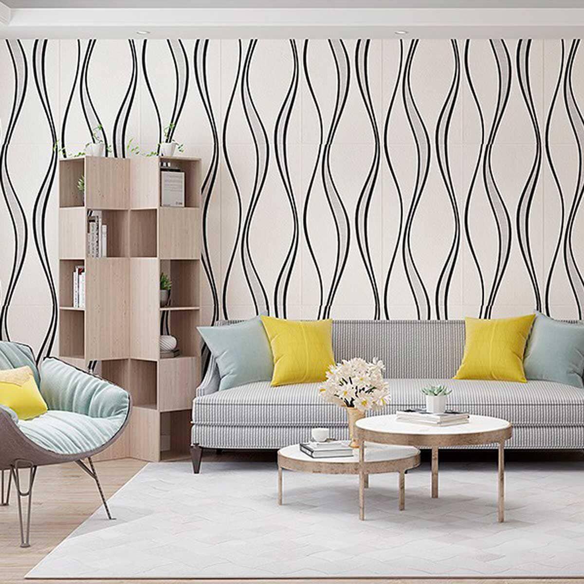 3D-панель самоклеящаяся Sticker Wall SW-00000767 Волны 700x700x5 мм Белый (991943167) - фото 4