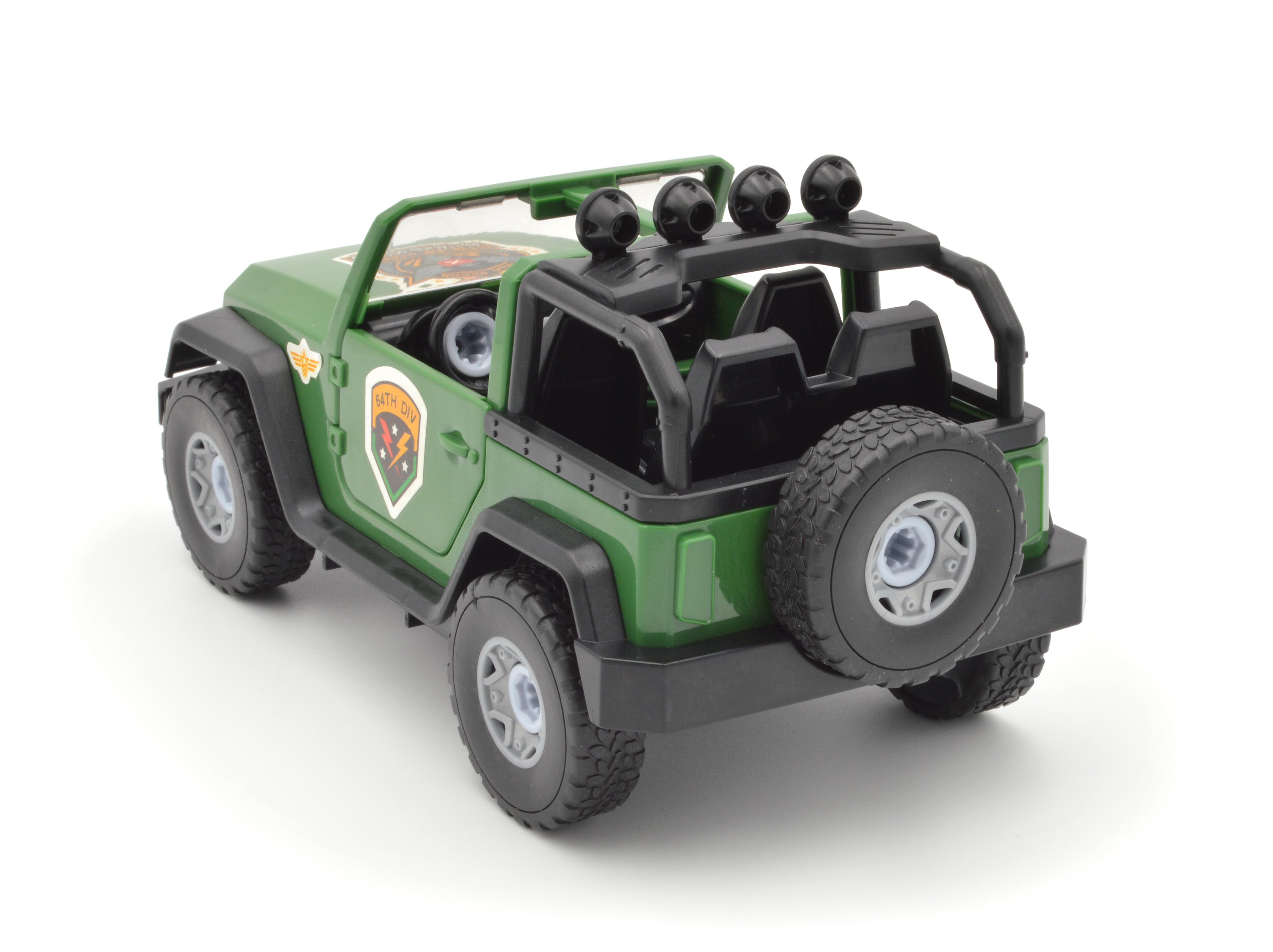 Конструктор Джип 1377 зі світловими та звуковими ефектами Зелений - фото 3