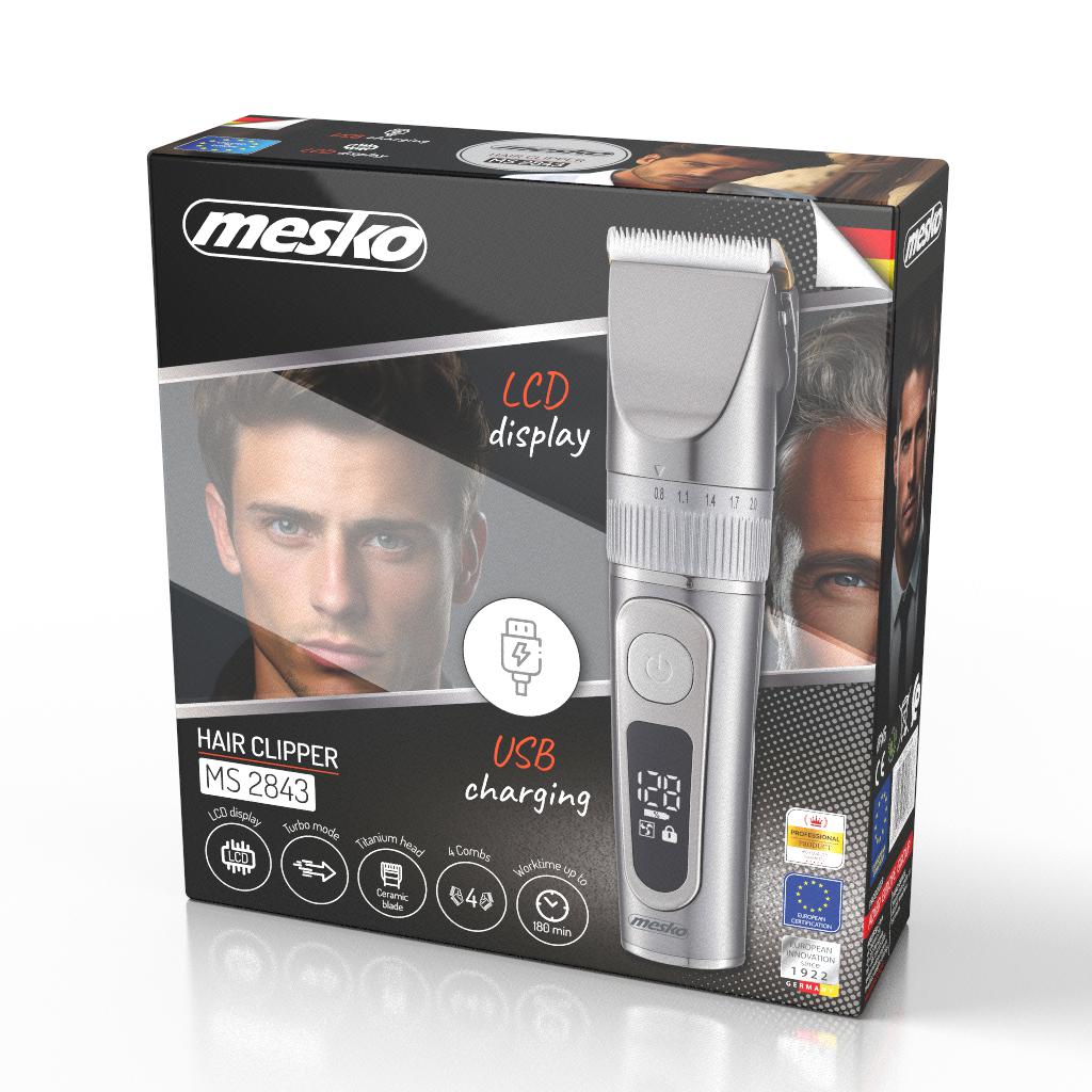 Машинка для стрижки Mesko с ЖК-дисплеем (MS2843) - фото 9