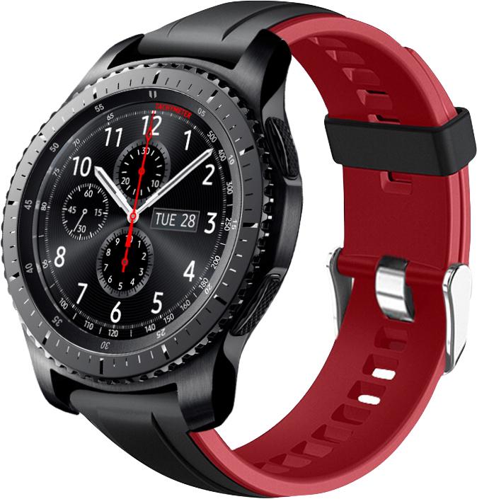 Ремешок Coholl для Samsung Gear S3 22 мм Black/Red (16259)