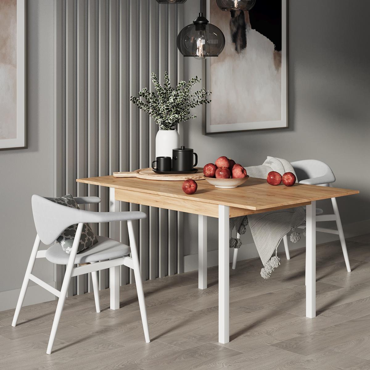 Обеденный стол-трансформер Lunch 900x765x600 мм Дуб крафт золотой/Белый (GATB19120000010) - фото 3 Обеденный стол-трансформер Lunch 900x765x600 мм Дуб крафт золотой/Белый (GATB19120000010) - фото 3