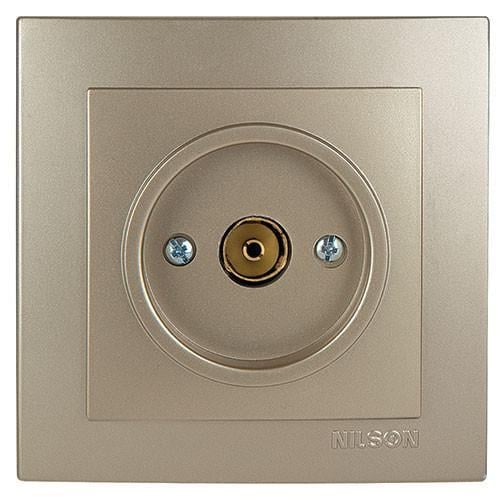 Розетка телевізійна кінцева Nilson Touran Золотий (00000011868) Розетка телевізійна кінцева Nilson Touran Золотий (00000011868)