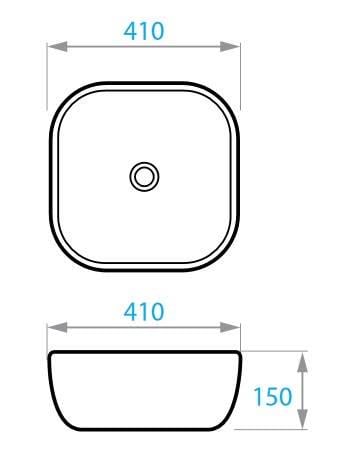 Умывальник на столешницу Koller Pool Round матовый 41х41 см Черный (RN-0410-WB-MB) - фото 2 Умывальник на столешницу Koller Pool Round матовый 41х41 см Черный (RN-0410-WB-MB) - фото 2