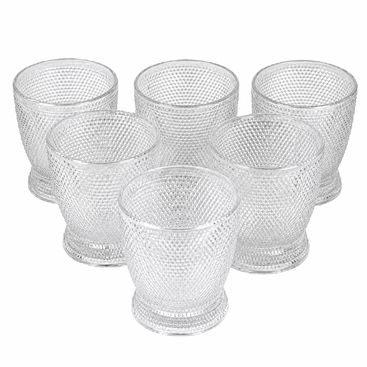 Набор стаканов Deli Glass Dot для виски и коктейлей 280 мл 6 шт. Прозрачный (R41339)