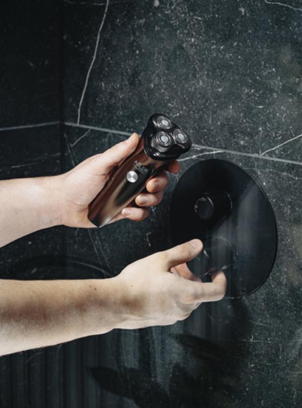 Електробритва для чоловіків Adler AD 2945 роторна акумуляторна з LCD дисплеєм тримером і USB 5 Вт Сірий - фото 9