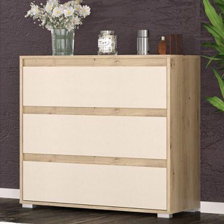 Комод для квартири 3Ш Mebel Service Торіно 84,1х35х77,3 см Дуб артізан/Шампань (23438422) - фото 2 Комод для квартири 3Ш Mebel Service Торіно 84,1х35х77,3 см Дуб артізан/Шампань (23438422) - фото 2