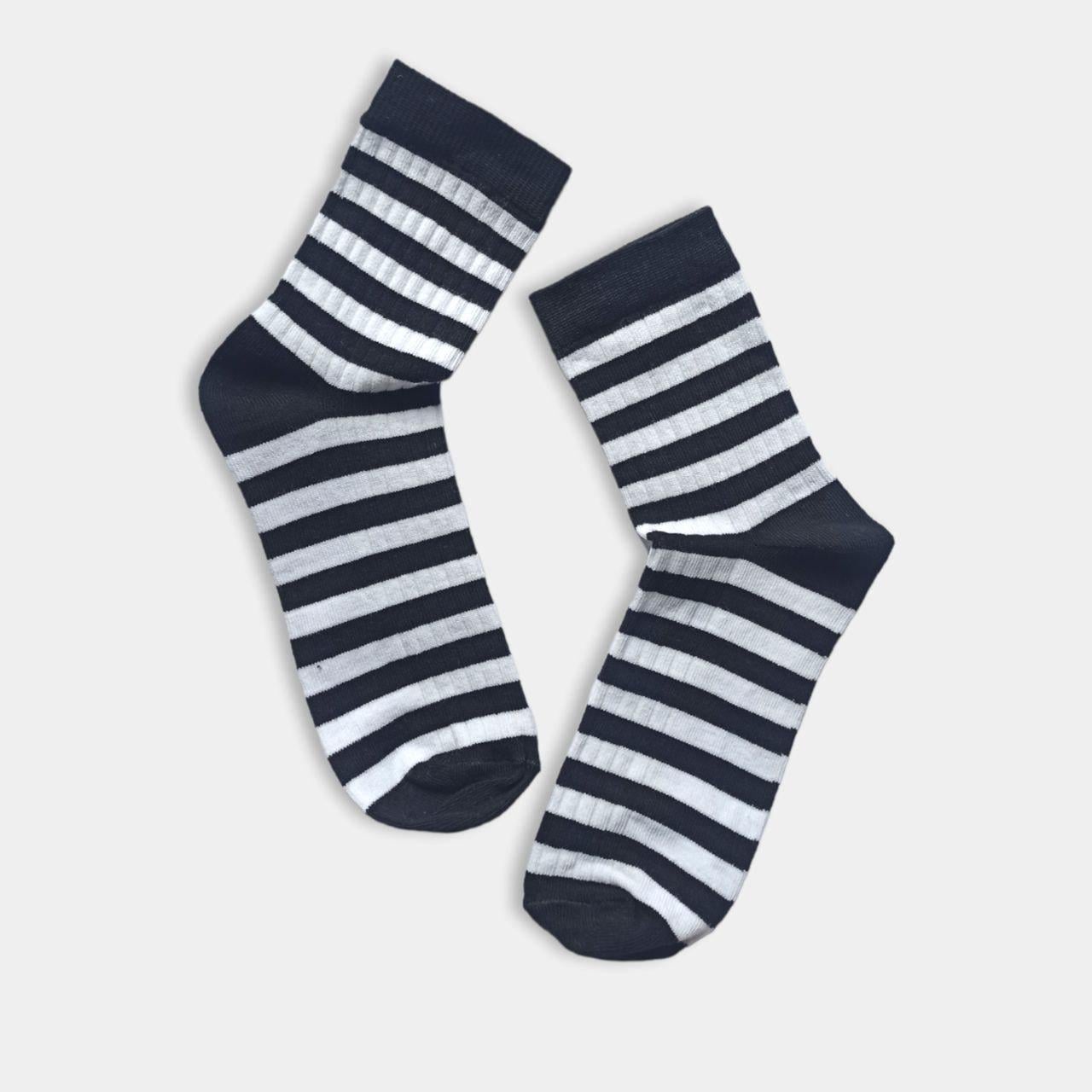 Носки детские TwinSocks р. 22-24 полоска Черный/Белый (362)