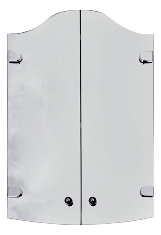 Зеркальный шкафчик Seria А №А14-60 700x600x125 мм с фигурными дверцами