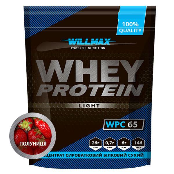 Протеїн сироватковий Whey Protein 65% Willmax 1 кг Полуниця (3111)
