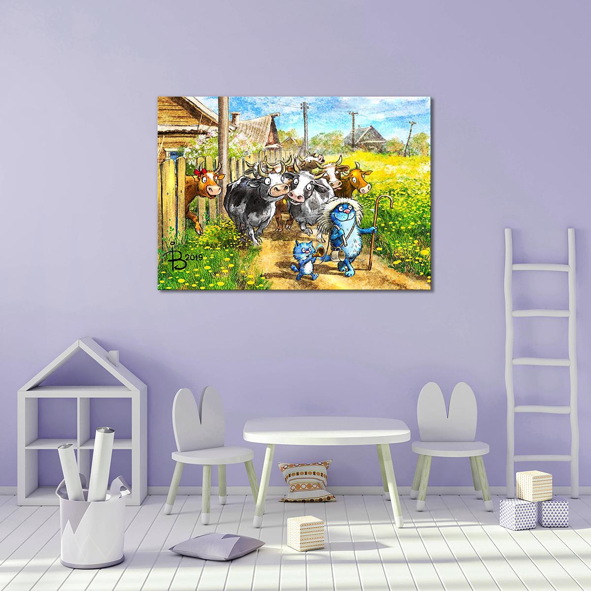 Модульная картина Пастушок 1 модуль 50x75 см