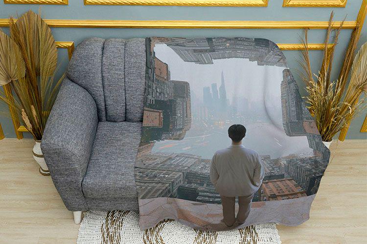 Плед 3D Among the skyscrapers плюш двухслойный 135х150 см (114312-2)