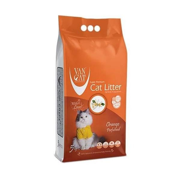 Наполнитель для кошачьего туалета Van Cat Super Premium Quality Orange бентонитовый комкующий 5 кг 6 л (55446)