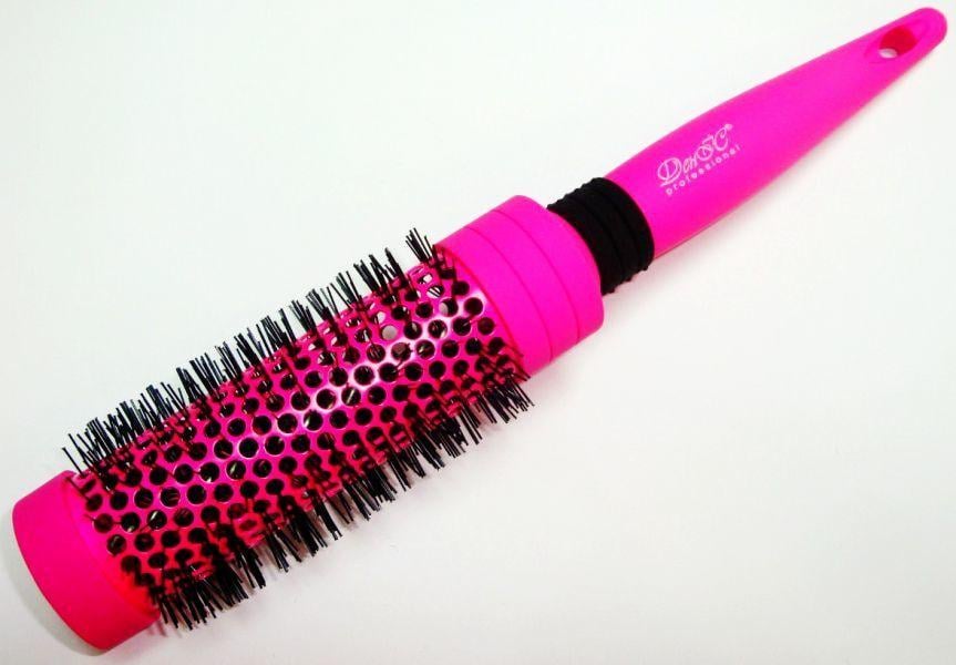 Расческа-брашь ДенІС professional термостойкая керамика карбон 34 мм Розовый (1453069991)