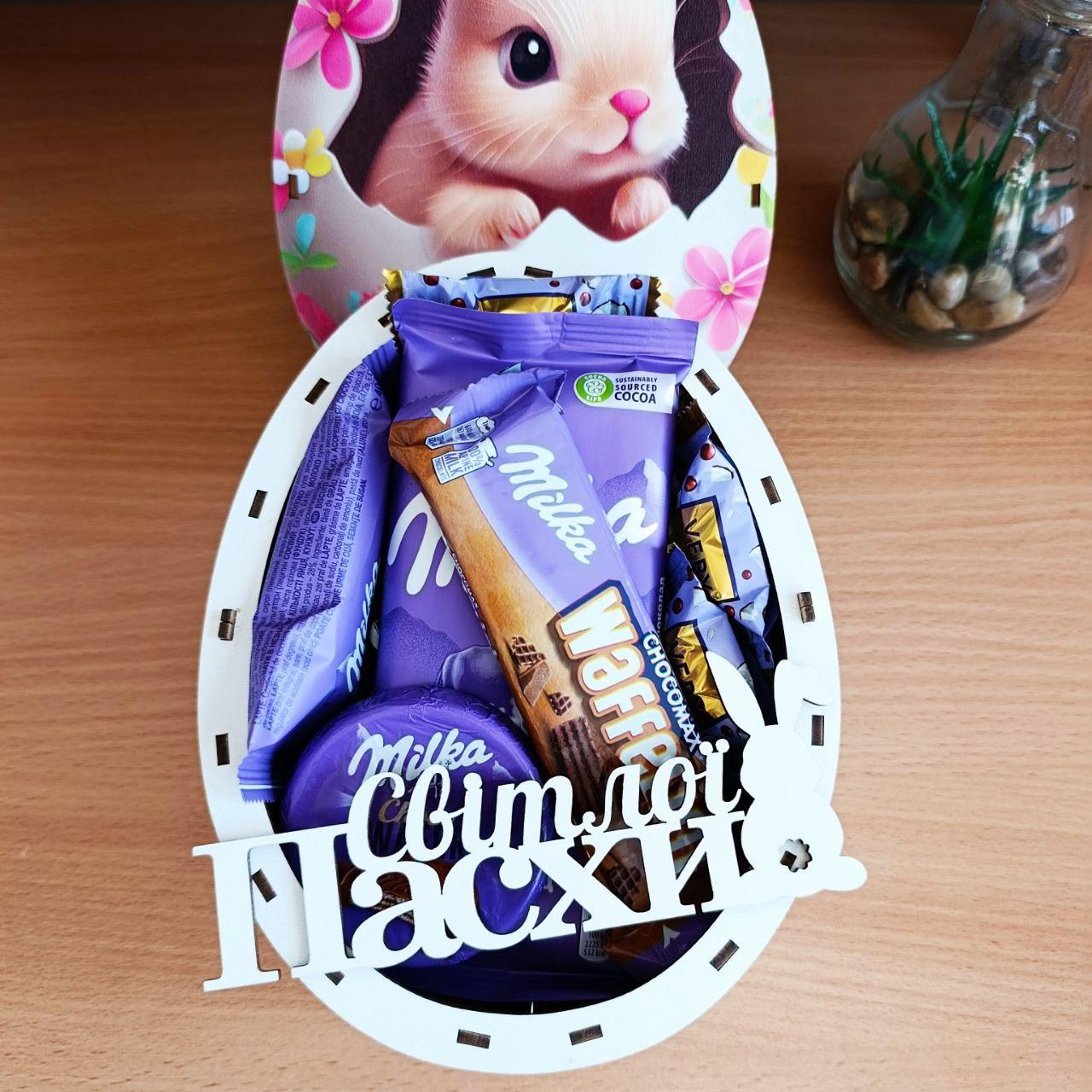 Бокс пасхальный со сладостью мелкая (ar402)