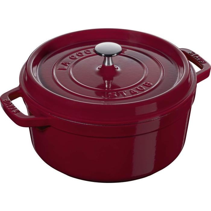 Каструля жароміцна Staub з кришкою 28 см 6,75 л Бордовий