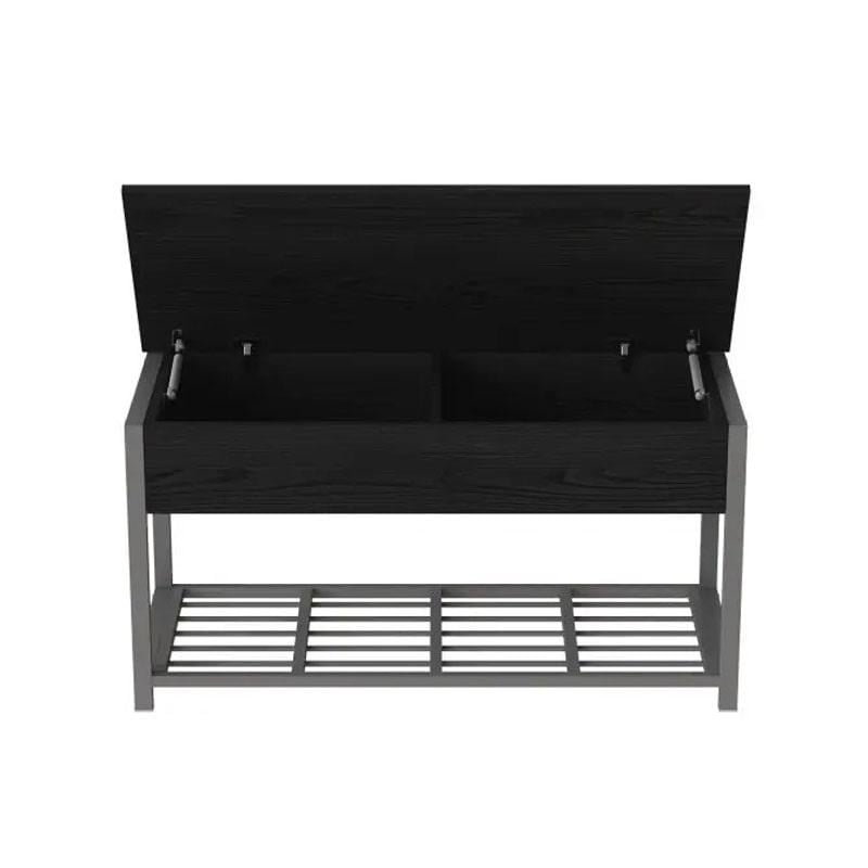 Банкетка с ящиком Ferrum-decor Дрейк 1 металл/ДСП 16 мм 550x1000x400 мм Серый/Сосная Кембра (FRD-103061)