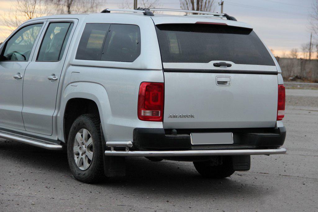 Задняя защита AK005-2 CAN для Volkswagen Amarok 2010-2022 гг. нержавеющая сталь Хром