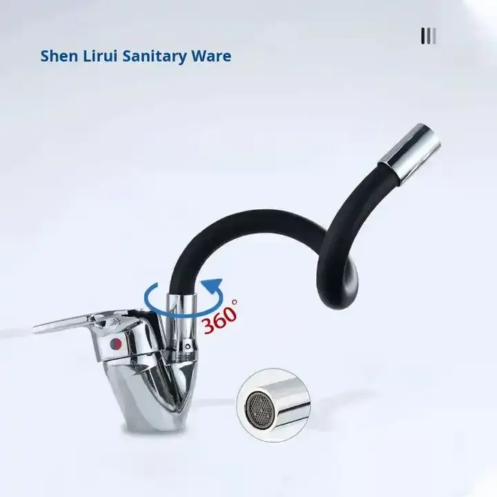 Змішувач із гнучким краном Water Tap 48 см Чорний (27735480) - фото 8