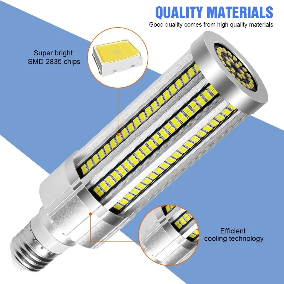 Лампа KukoBot Кукуруза E27 в алюминиевом корпусе на 480 светодиодов 80W - фото 3 Лампа KukoBot Кукуруза E27 в алюминиевом корпусе на 480 светодиодов 80W - фото 3