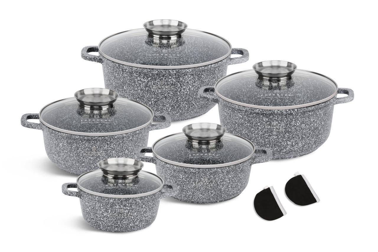 Набор кастрюль для индукционных плит с гранитным покрытием Edenberg EB-8147 10 пр. Набор кастрюль для индукционных плит с гранитным покрытием Edenberg EB-8147 10 пр.
