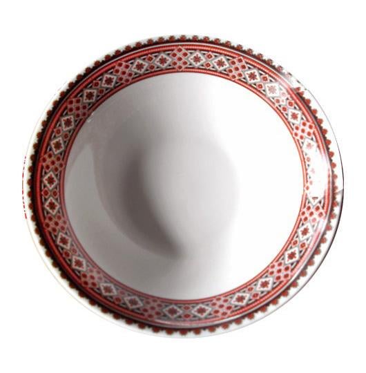 Набор салатников Вышиванка 6 шт. 17,5 см Красно-черный Набор салатников Вышиванка 6 шт. 17,5 см Красно-черный