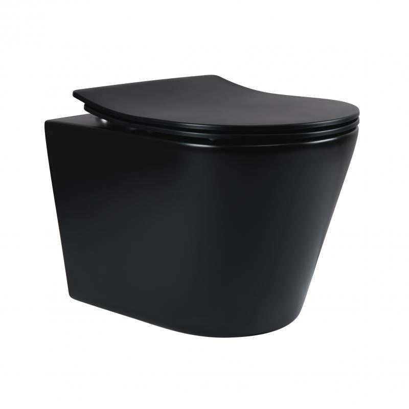 Унитаз подвесной Q-tap ​​Scorpio безобедочный с сиденьем Soft-close (QT1433053ERMB)