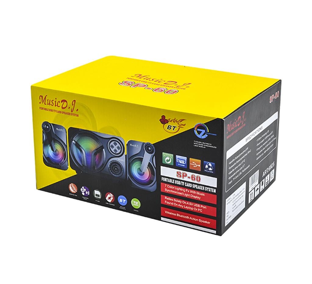 Акустическая система 2.1 Music D.J. SP-60 Bluetooth/USB/FM (30960) - фото 6 Акустическая система 2.1 Music D.J. SP-60 Bluetooth/USB/FM (30960) - фото 6