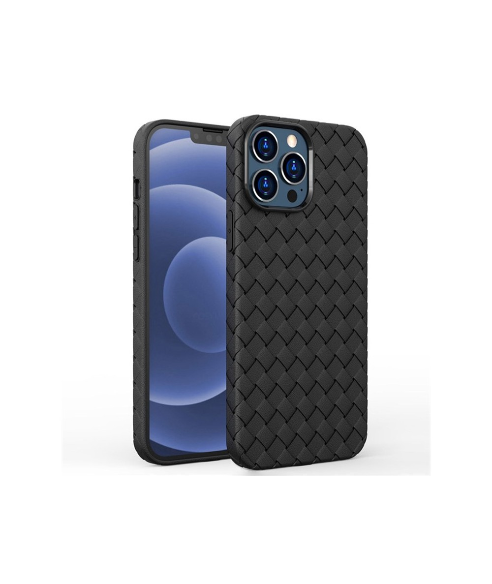 Плетеный чехол Bottega Veneta для iPhone 13 Pro Черный