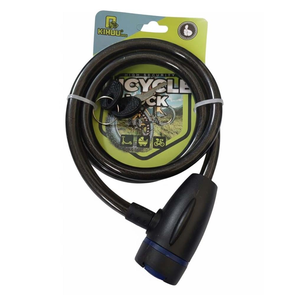 Замок велосипедний тросовий Kihuu Lock 187 1x100 см Black (30167152)